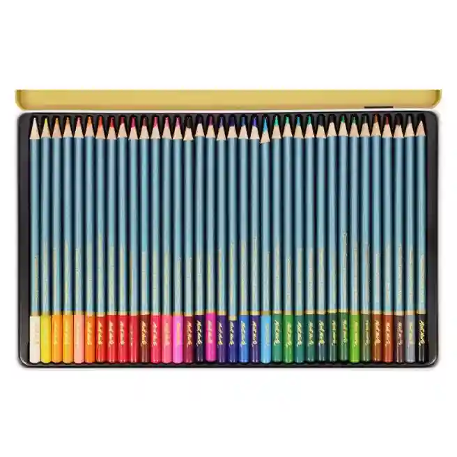 Set creioane colorate Premium, 36 bucăți, cutie metal