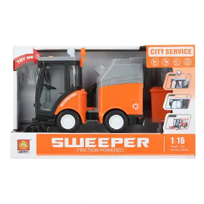 WY Машина инерц. 1:16 "Ride-on Sweeper" (свет,звук), код 36205