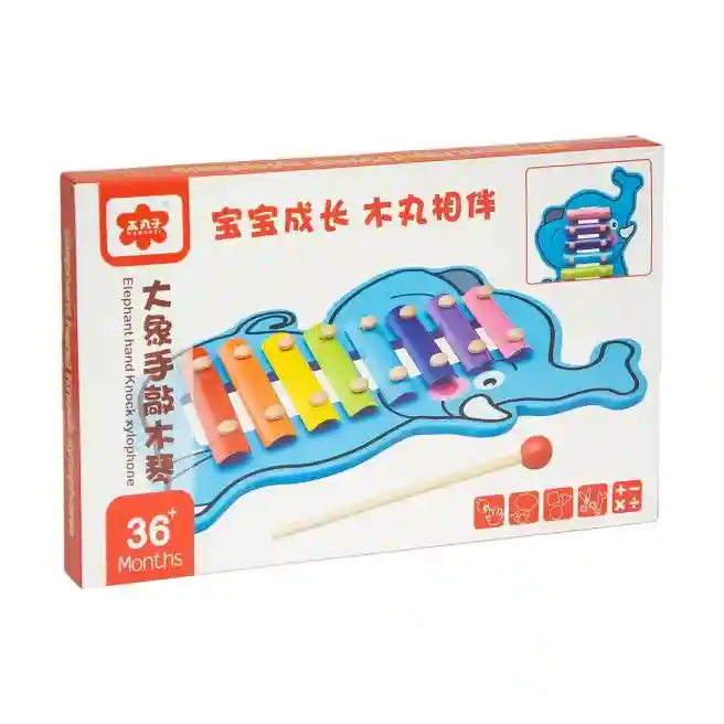 Xilofon din lemn Elefant, cod 128624