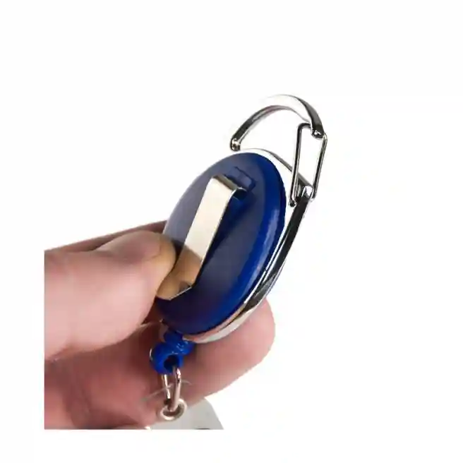 Șiret cu clipsă Yo-Yo, cu carabină din metal, rotund, albastru