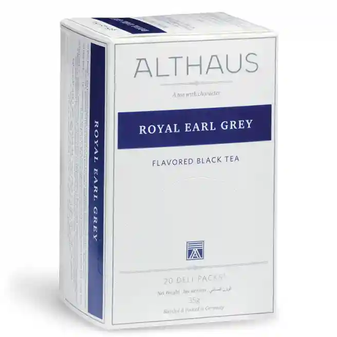 Ceai Althaus Royal Earl Grey, negru cu bergamot, 20 x 1,75 gr.