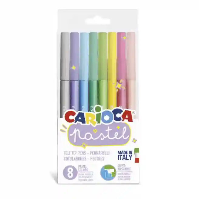 Set carioci Carioca Pastel, 8 buc