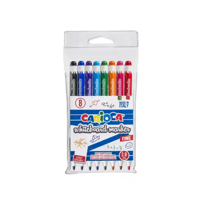 Set Carioca marker pentru tabla, 8 cul.