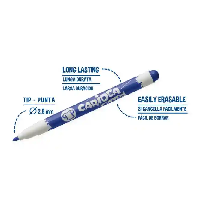 Set Carioca marker pentru tabla, 8 cul.