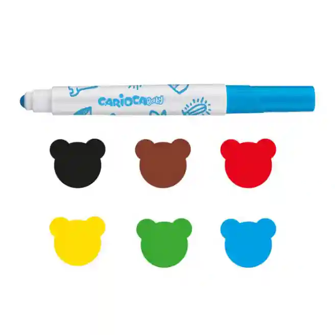 Set carioci Carioca "Baby Teddy", 6 culori