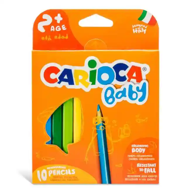 Creioane colorate "Baby" 2+, 10 buc