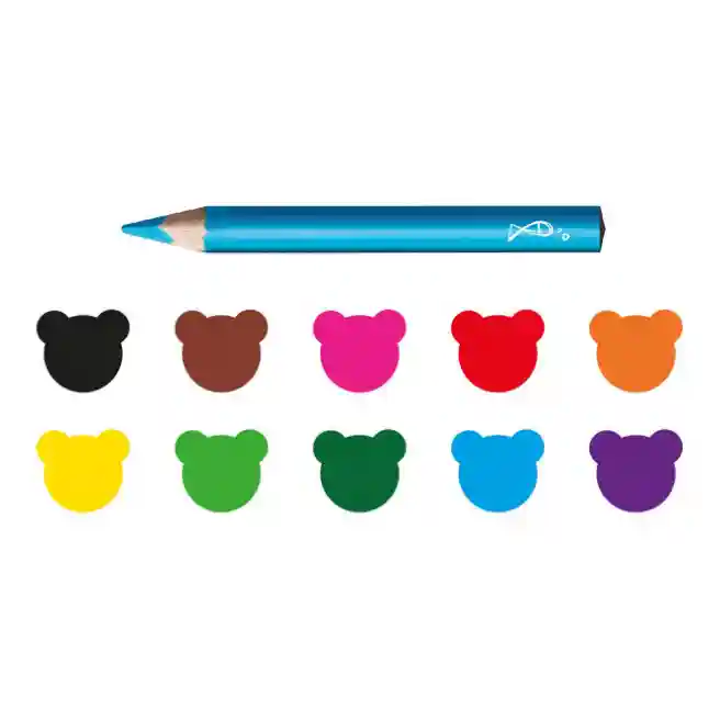 Creioane colorate "Baby" 2+, 10 buc