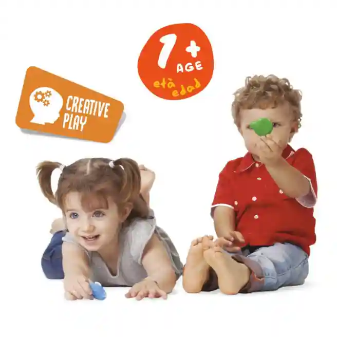 Creioane colorate "Baby Teddy" 1+, 6buc