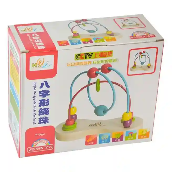 Circuit cu bile din lemn, cod 135604