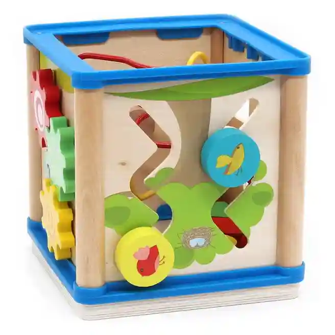 Cub educativ multifuncțional din lemn, cod 135607