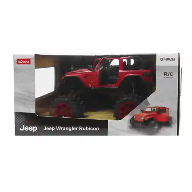 RS Машина р/у RASTAR 1:14 JEEP Wrangler JL with Big foot design, красная, код 27066