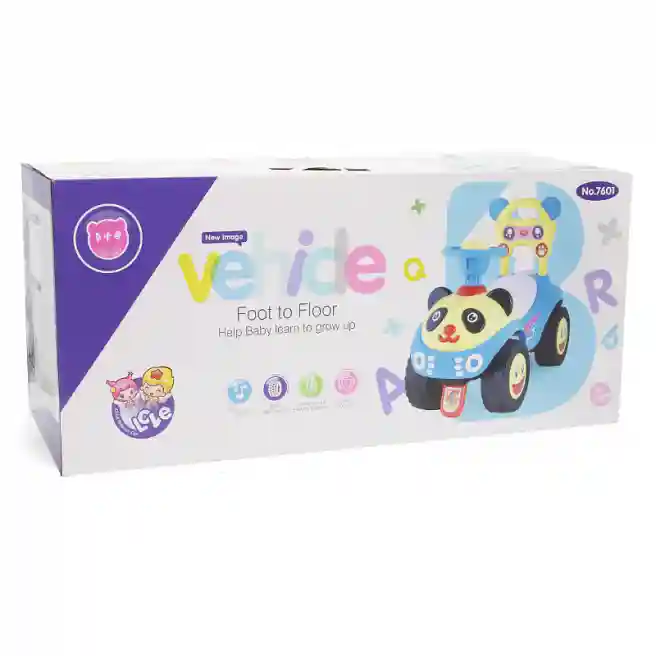 Mașinuță de împins Panda, albastră, cod 141610