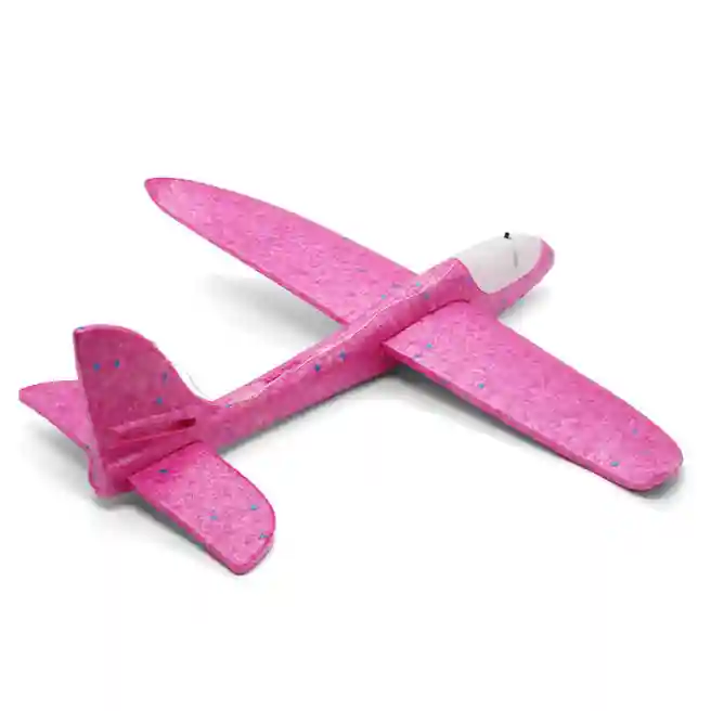 Avion planor 48cm (line LED), liliac, cod 140668