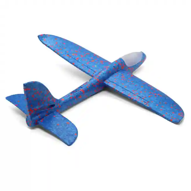Avion planor 48 cm (front LED), albastru, cod 140661