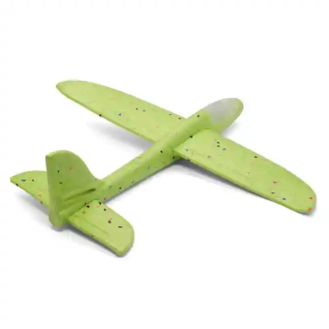 Avion planor 48 cm (front LED), verde deschis, cod 140664