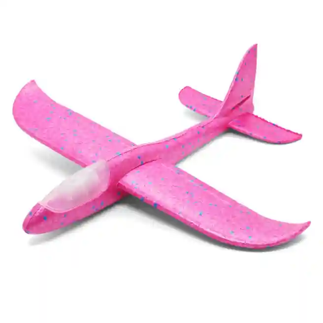 Avion planor 48 cm (front LED), roz, cod 140665