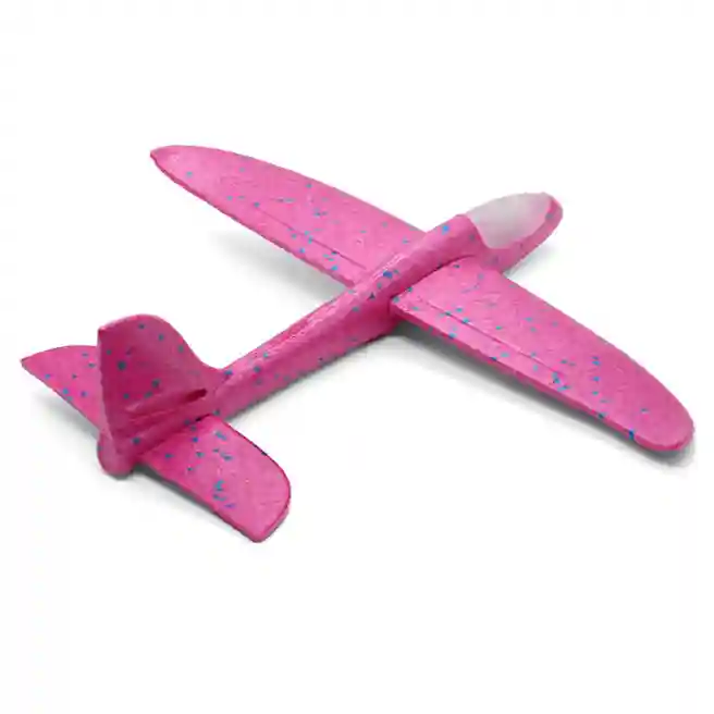 Avion planor 48 cm (front LED), roz, cod 140665