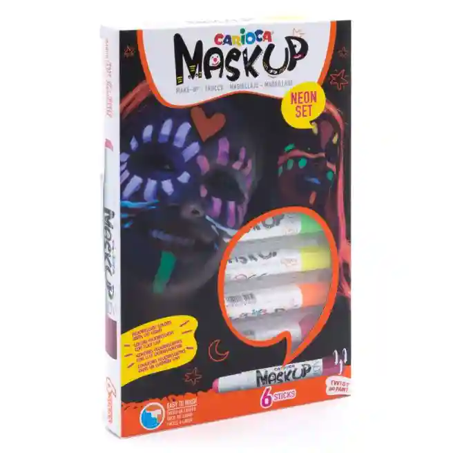 Creioane pentru pictat pe față, Carioca, 6buc/set, neon