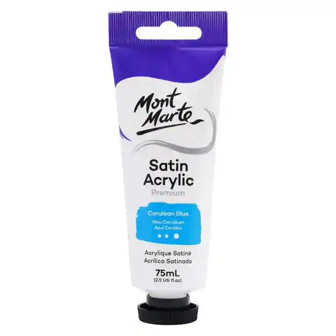 Vopsele Satin acril 75 ml, Cerulean Blue