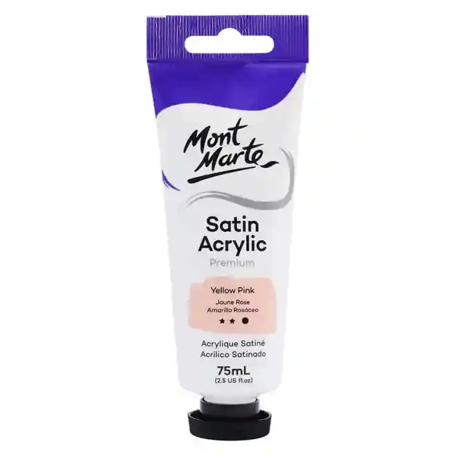 Vopsele Satin acril 75 ml, Yellow Pink