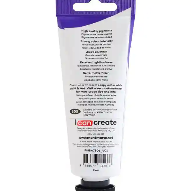 Vopsele Satin acril 75 ml, Titanium White
