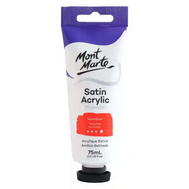 Vopsele Satin acril 75 ml, Vermilion