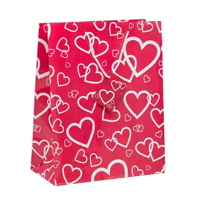 Пакет подарочный Valentines , 26,4x32,4x13,7см (в миксе 24 шт)