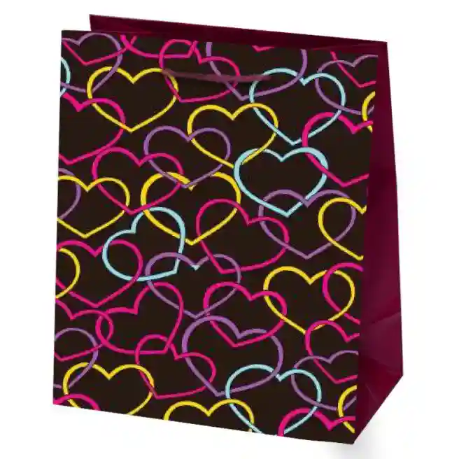 Пакет подарочный Valentines , 26,4x32,4x13,7см (в миксе 24 шт)