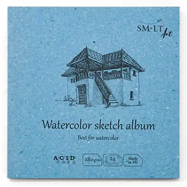 SMLT Sketchbook pentru acuarela 9x9cm, 24 foi, 280g