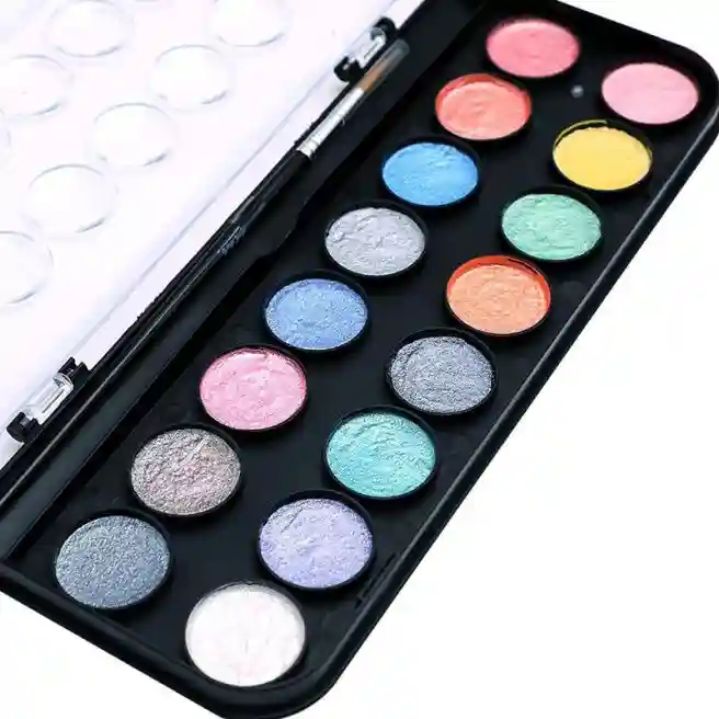 Set vopsele aquarela M.M. metalic 17buc art.PMHS0091