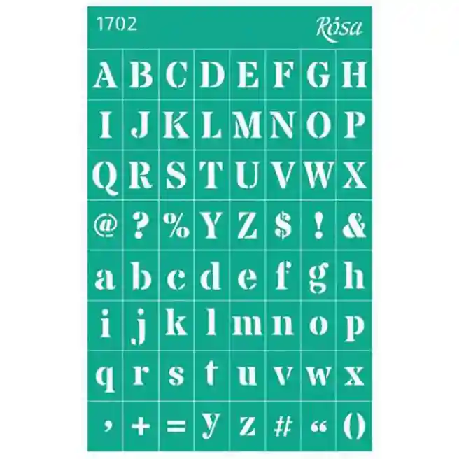 Trafaret autoadeziv fundal, №1702, seria "Alfabet", 13х20cm