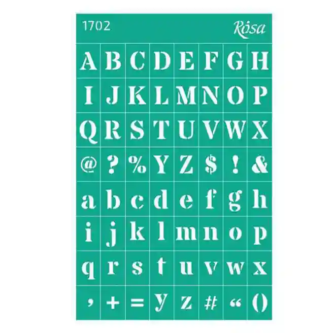 Trafaret autoadeziv fundal, №1702, seria "Alfabet", 13х20cm