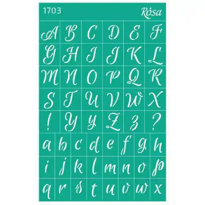 Trafaret autoadeziv fundal, №1703, seria "Alfabet", 13х20cm