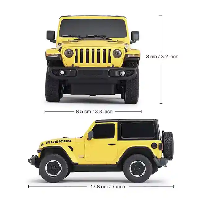 RS Машина на р/у RASTAR 1:24 JEEP Wrangler JL, желтая, код 50622