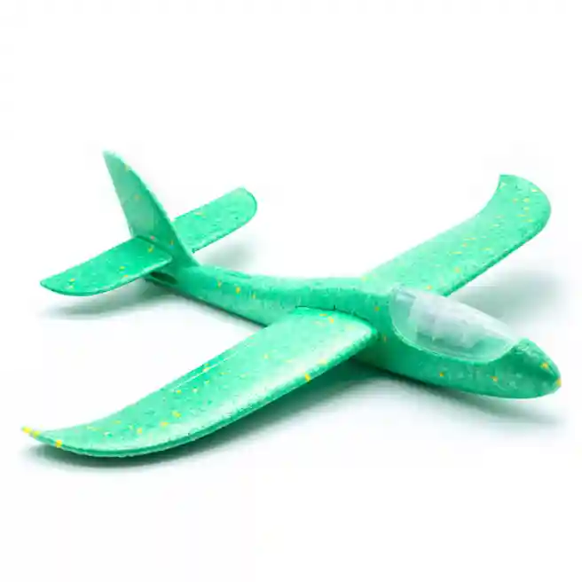 Avion planor 48 cm (front LED) verde, cod 152619
