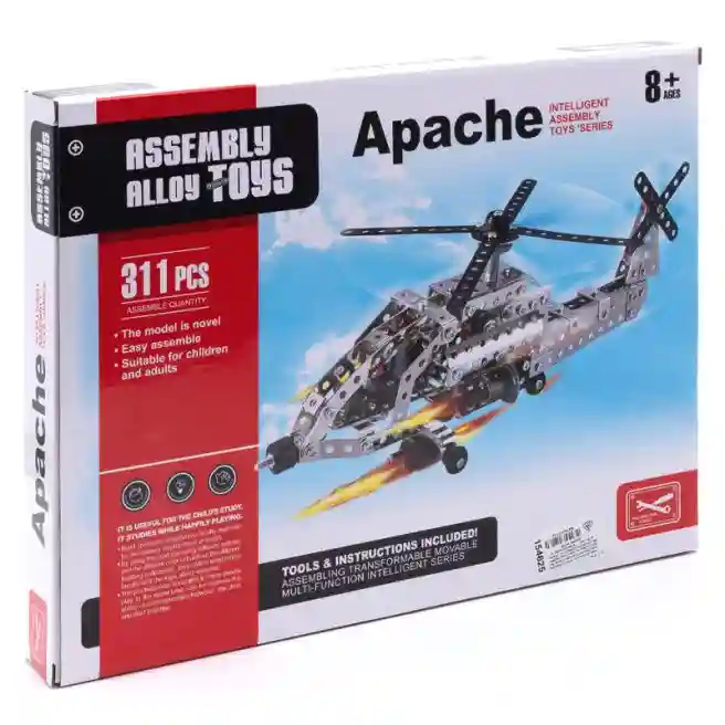 Set construcție metalic "Apache" 311 piese, cod 154625