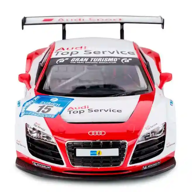 RS Машина р/у RASTAR 1:14 Audi R8 LMS Performance (с рулем, батар.), бел/красная, код 51232