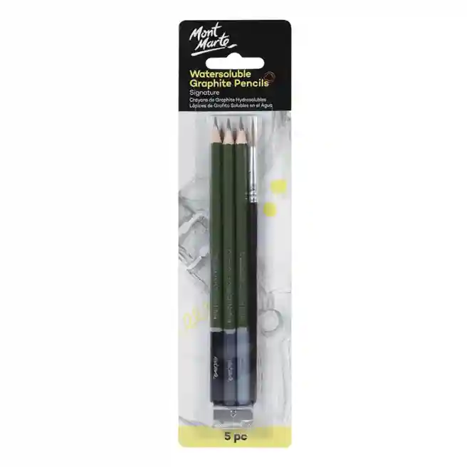 Set creioane grafit acuarelabile 5 bucăți