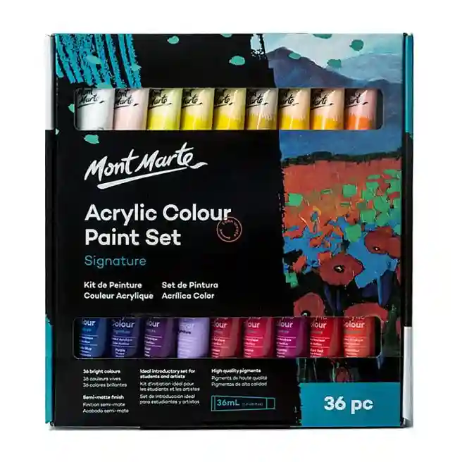 Set vopsea acrilică 36 culori x 36 ml