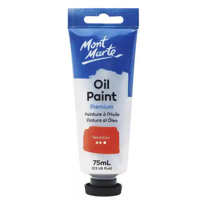 Vopsele M.M. Oil Paint, de ulei, 75ml roșu Vermilion