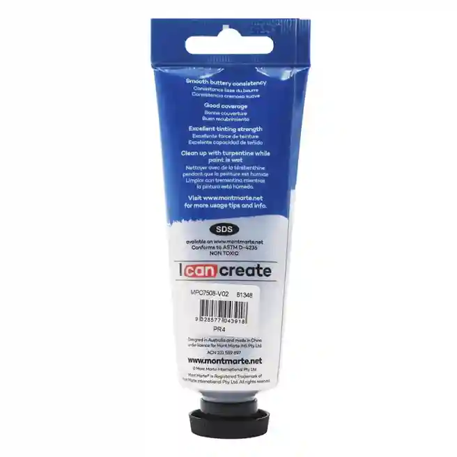 Vopsele M.M. Oil Paint, de ulei, 75ml roșu Vermilion