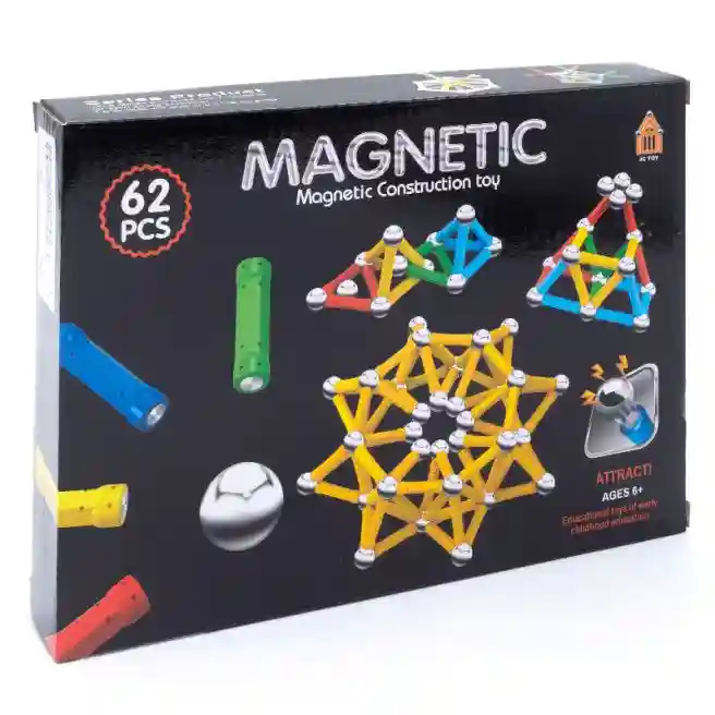 Set de construcție magnetic 62 elem., cod 38057