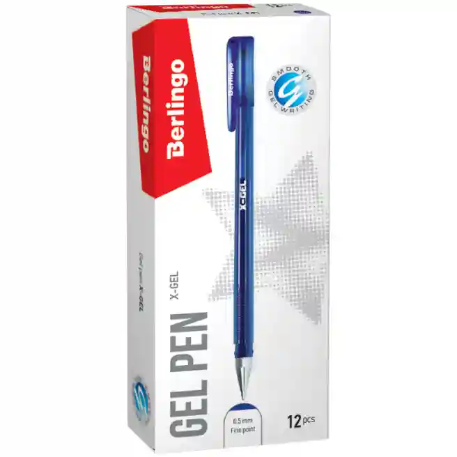 Pix cu gel Berlingo "X-Gel" albastru, 0,5mm
