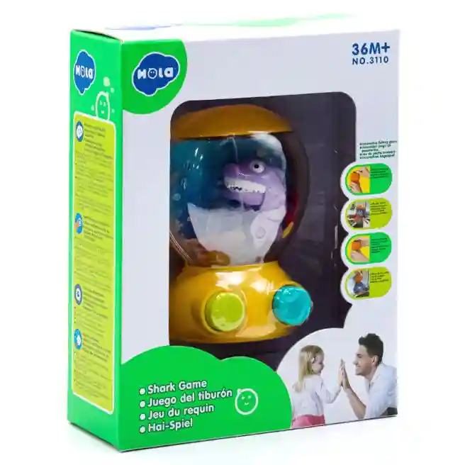 Водяная игра HOLA "Hungry Shark" желтая, код 432016
