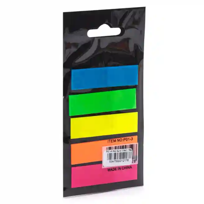 Index-uri din plastic Neon, 45x12 mm, 5 buc. x 20 foi