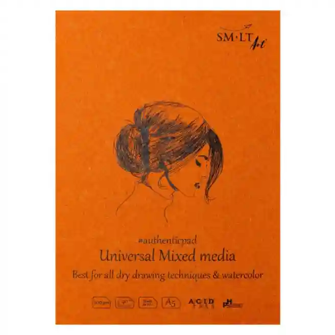 SMLT Sketchbook Sketch Pad Mixed Media Authentic cu spira А5 40foi, 200 g