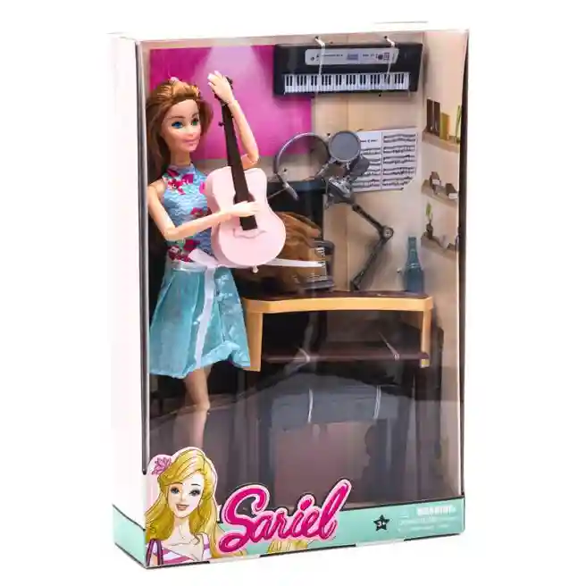 Păpușa 29cm "Sariel" cu chitară, cod 452030