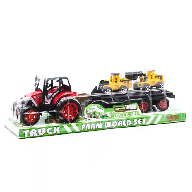 Tractor cu inerție cu remorcă 1018-5, roșu, cod 452111