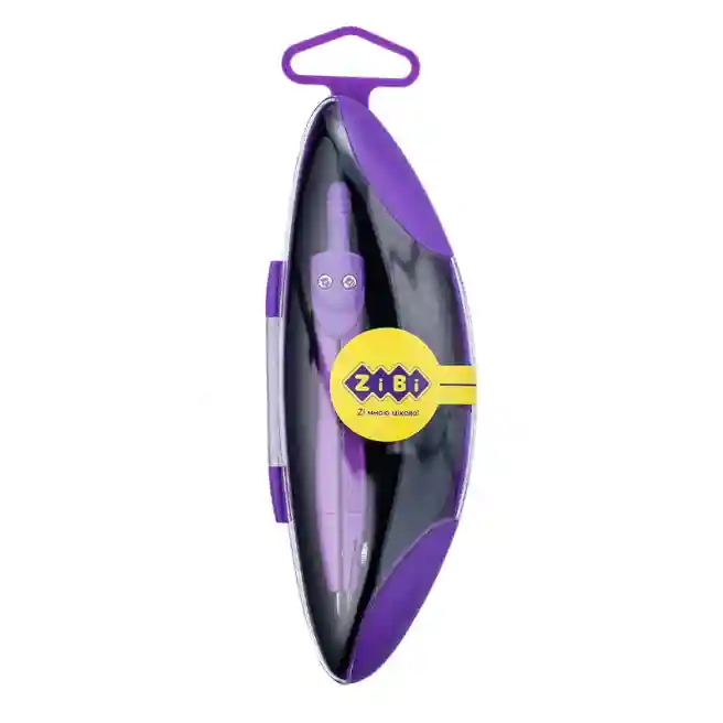 Compas ZI-Bi Start Neon in boxa, cu mina violet art.ZB.5323NS-07