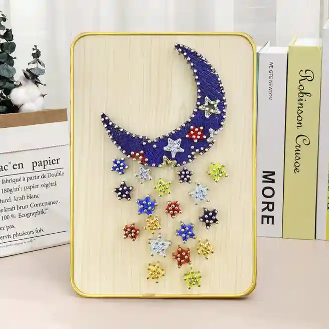Set pentru creație String Art "Luna și stelele", 21x30 cm
